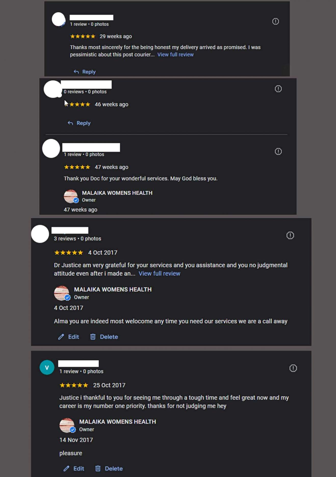 Testimonials  / Reviews